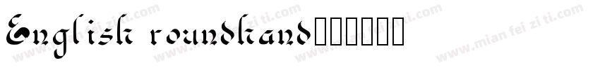 English roundhand字体转换